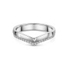 Platinum Round Brilliant 0.15ct Off Set Wishbone Diamond Eternity Ring