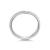 Platinum Round Brilliant 0.15ct Off Set Wishbone Diamond Eternity Ring