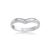 9ct White Gold Brilliant Cut 0.15ct Diamond Shaped Eternity Ring