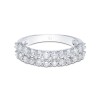 9ct White Gold Brilliant Cut 1.00ct Diamond Double Row Eternity Ring