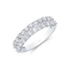 9ct White Gold Brilliant Cut 1.00ct Diamond Double Row Eternity Ring