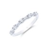 9ct White Gold Baguette and Brilliant Cut 0.49ct Diamond Eternity Ring