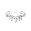 9ct White Gold Brilliant Cut 0.48ct Diamond Shaped Eternity Ring