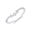 9ct White Gold 0.11ct Diamond Trilogy Wishbone Eternity Ring
