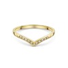 9ct Yellow Gold Brilliant Cut 0.05ct Diamond Wishbone Eternity Ring