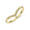 9ct Yellow Gold Brilliant Cut 0.05ct Diamond Wishbone Eternity Ring