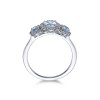 9ct White Gold 0.23ct Diamond and 1.11ct Aquamarine Ring