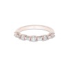 9ct Rose Gold Brilliant and Baguette Cut 0.49ct Diamond Eternity Ring