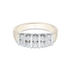 18ct Yellow Gold Round Brilliant Cut 0.75ct Double Row Diamond Fancy Band