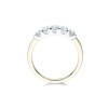 18ct Yellow Gold Round Brilliant Cut 0.75ct Double Row Diamond Fancy Band