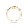 18ct Yellow Gold Brilliant Cut 0.30ct Rub Over Diamond Fancy Band