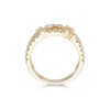 18ct Yellow Gold Brilliant Cut 0.80ct Rub Over Diamond Fancy Band