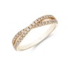 18ct Yellow Gold Brilliant Cut 0.40ct Diamond Crossover Fancy Band