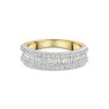 18ct Yellow Gold Baguette & Brilliant Cut 0.77ct Diamond Fancy Band