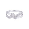 18ct White Gold 0.30ct Fancy Diamond Cross Over Ring