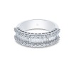 18ct White Gold Baguette and Round Brilliant Cut 1.10ct Diamond Fancy Band