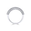 18ct White Gold Baguette and Round Brilliant Cut 1.10ct Diamond Fancy Band