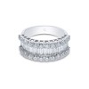 18ct White Gold Baguette and Brilliant Cut 2.00ct Diamond Fancy Band