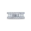 18ct White Gold Baguette and Brilliant Cut 4.92ct Diamond Fancy Band