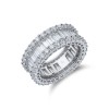 18ct White Gold Baguette and Brilliant Cut 4.92ct Diamond Fancy Band