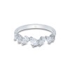 18ct White Gold Pear Cut 0.90ct Diamond Fancy Band