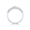 18ct White Gold Pear Cut 0.90ct Diamond Fancy Band