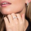 18ct White Gold Pear Cut 0.90ct Diamond Fancy Band