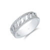 18ct White Gold Brilliant and Marquise Cut 0.69ct Diamond Fancy Band
