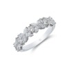 18ct White Gold Mix Cut 1.00ct Diamond Fancy Band