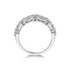 18ct White Gold Mix Cut 1.00ct Diamond Fancy Band