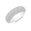 18ct White Gold Brilliant Cut 1.44ct Pave Diamond Fancy Band