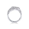 18ct White Gold Rub Over Brilliant Cut 0.89ct Diamond Fancy Band