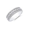 18ct White Gold Round Brilliant 0.33ct Fancy Bead Style Diamond Ring