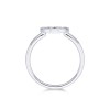 18ct White Gold Round Brilliant Diamond 0.10ct Open Circle Ring