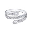 18ct White Gold 0.66ct Diamond Twist Fancy Band Ring