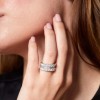 18ct White Gold Baguette and Brilliant Cut 3.00ct Diamond Ring
