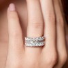 18ct White Gold Baguette and Brilliant Cut 3.00ct Diamond Ring