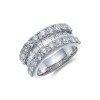 18ct White Gold Baguette and Brilliant Cut 3.00ct Diamond Ring