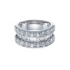 18ct White Gold Baguette and Brilliant Cut 3.00ct Diamond Ring
