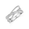 18ct White Gold 0.60ct Mixed Cut Diamond Crossover Fancy Band