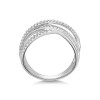 18ct White Gold 0.60ct Mixed Cut Diamond Crossover Fancy Band