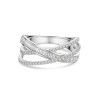 18ct White Gold 0.60ct Mixed Cut Diamond Crossover Fancy Band