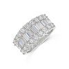 18ct White Gold 2.27ct Baguette and Round Brilliant Diamond Fancy Band