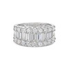 18ct White Gold 2.27ct Baguette and Round Brilliant Diamond Fancy Band
