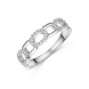 18ct White Gold Link Style 0.14ct Diamond Fancy Band