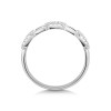 18ct White Gold Link Style 0.14ct Diamond Fancy Band