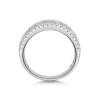 18ct White Gold Baguette & Round Brilliant Cut 0.85ct Diamond Fancy Band