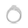 Platinum 1.30ct Baguette and Round Brilliant Fancy Crossover Band