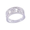 9ct White Gold Round Brilliant Cut 0.29ct Diamond Fancy Band