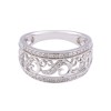 9ct White Gold 0.25ct Diamond Fancy Band